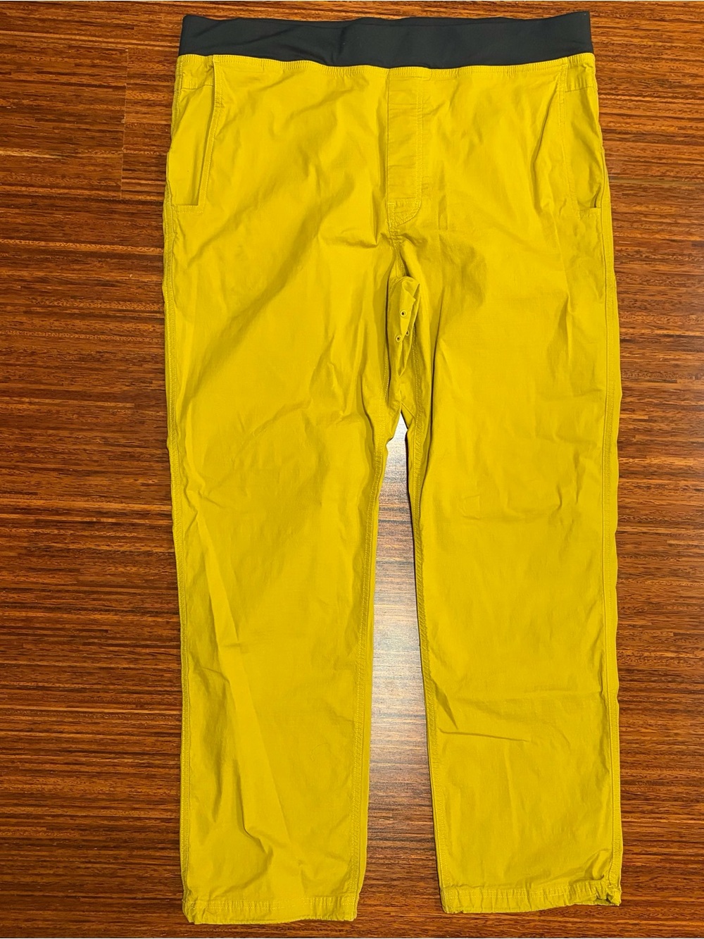 prAna Moaby Men's Cotton Ripstop Climbing Pants XXL 
Mustard Gold Gorpcore